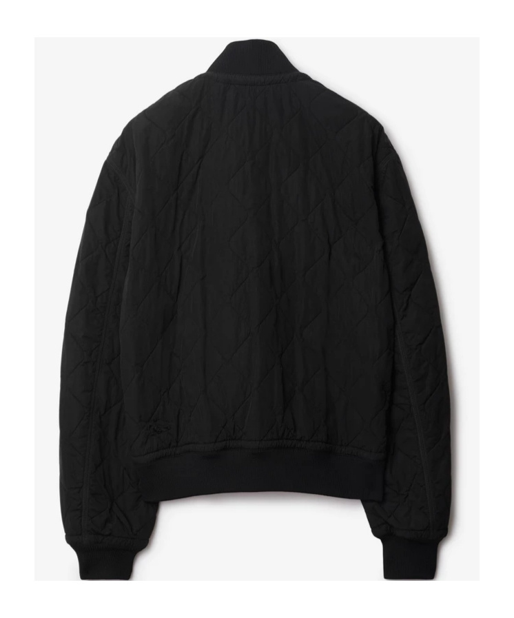 Burberry Stand Up-collar Quilted Bomber Jacket In Black