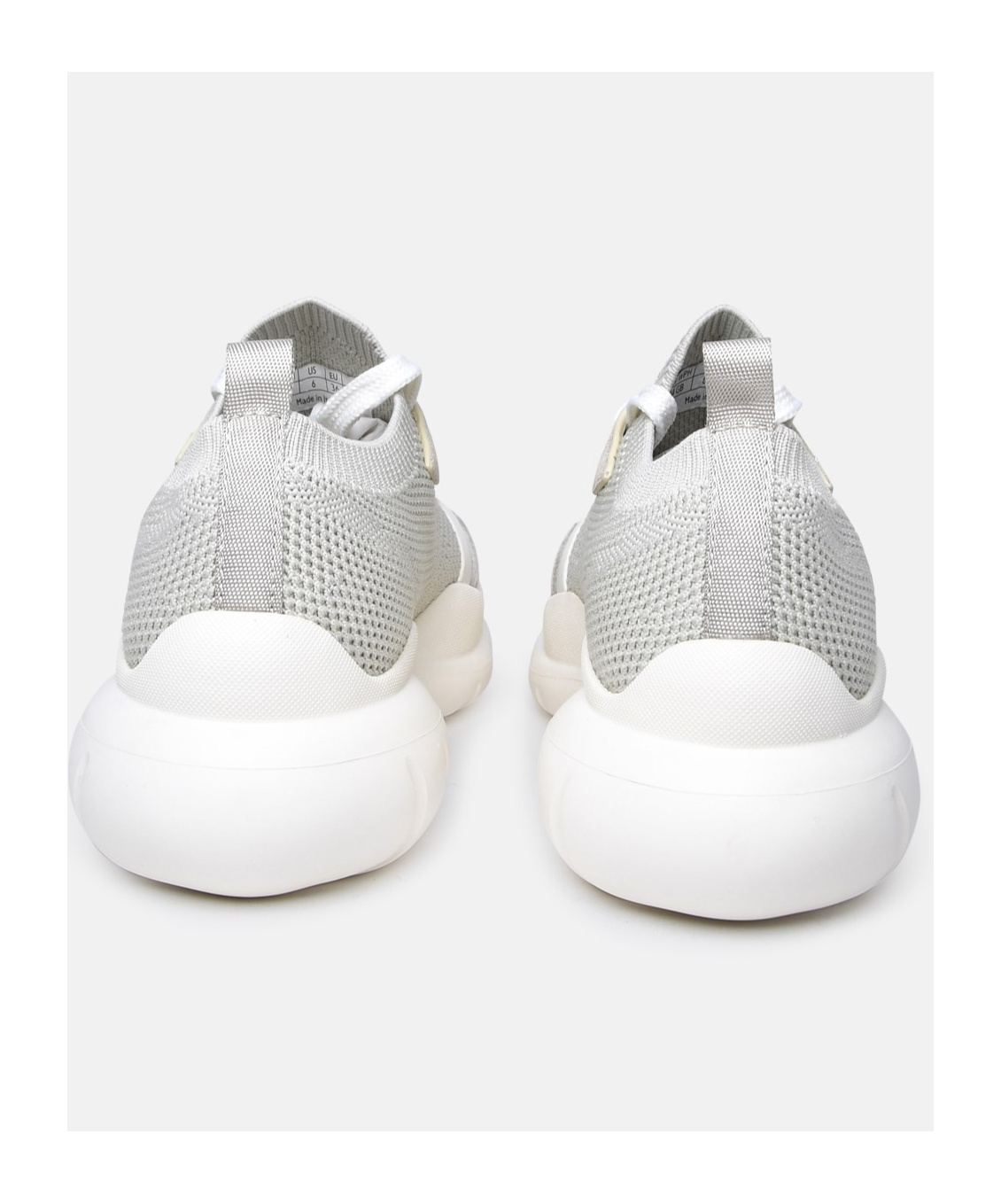 Stuart Weitzman Beige Fabric Sneakers In White
