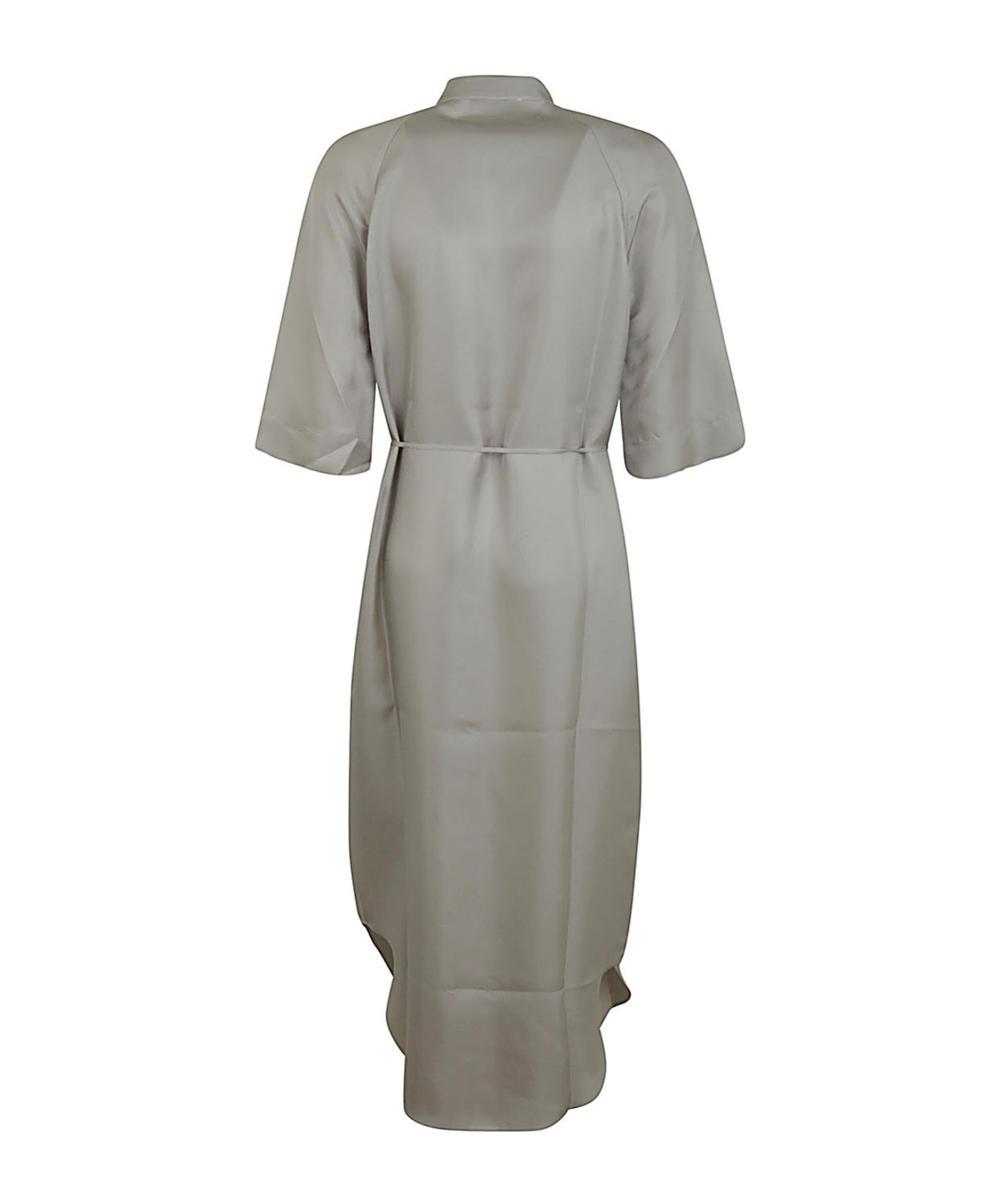 LOULOU STUDIO DURION TIED-WAIST SILK SHIRTDRESS