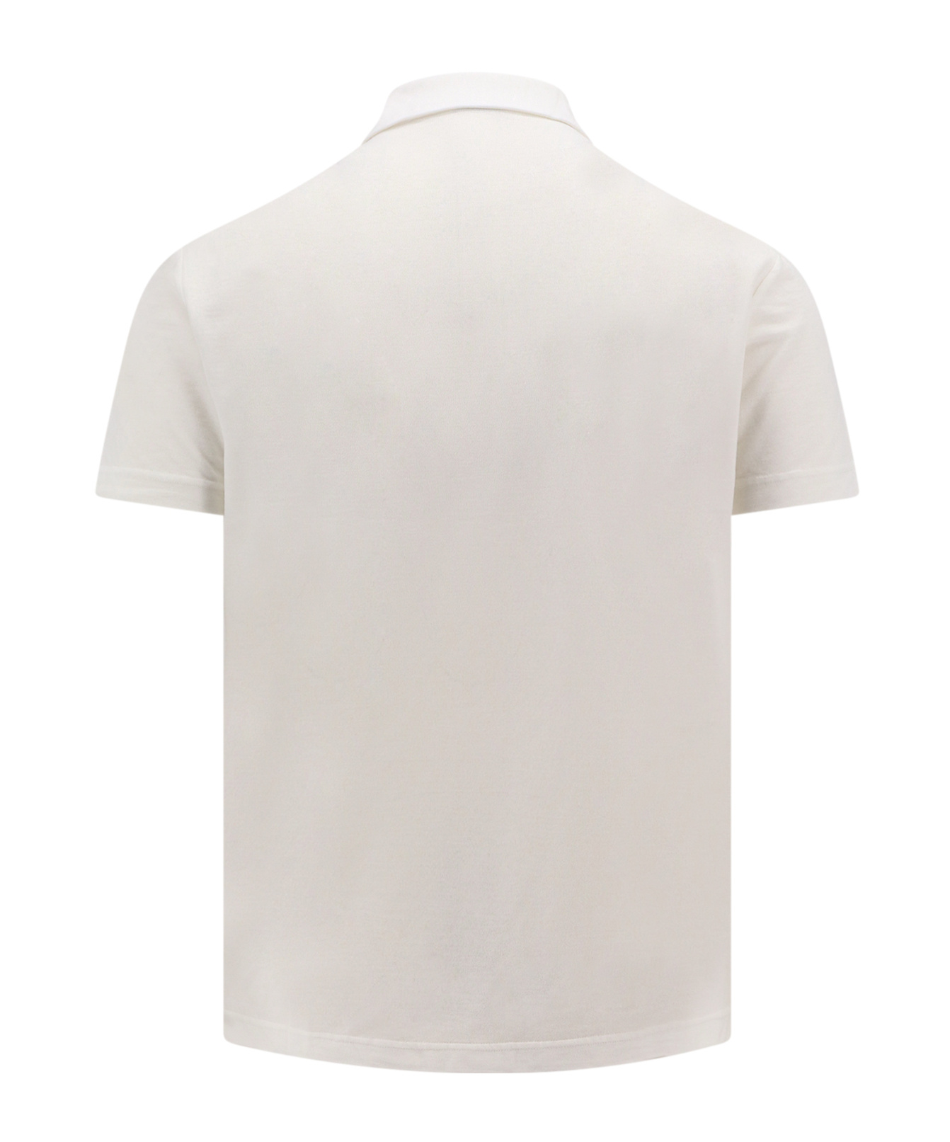 Zanone Short-sleeved Polo Shirt With Traditional Collar In Transparent