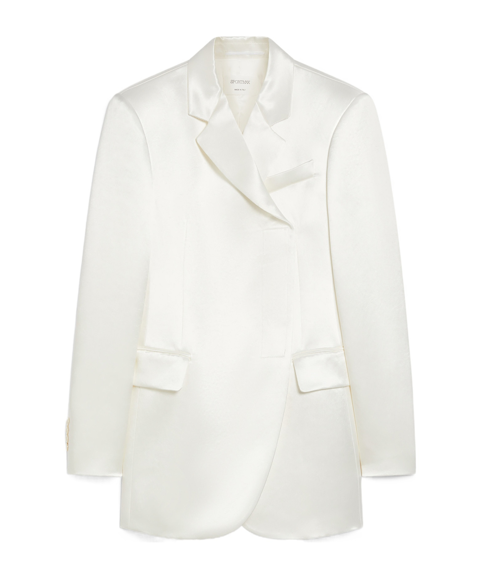 Sportmax Double-breasted Suit Jacket In White