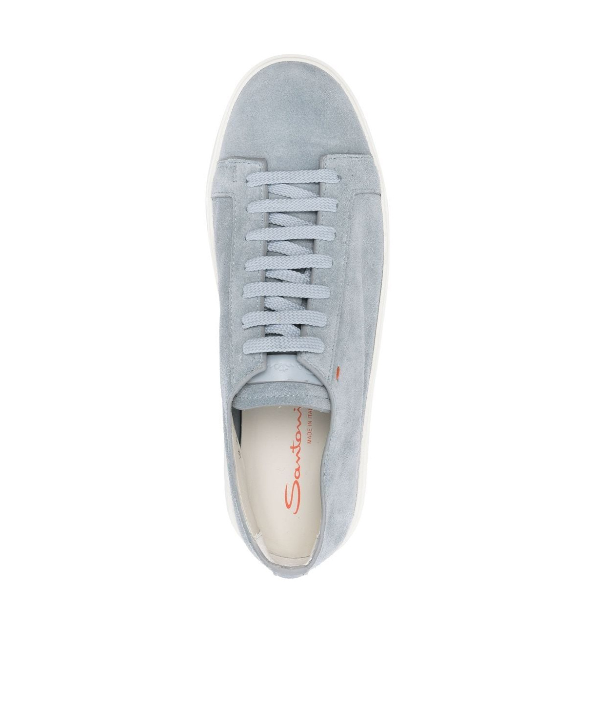 Santoni Round Head Low Upper Board Shoes In White