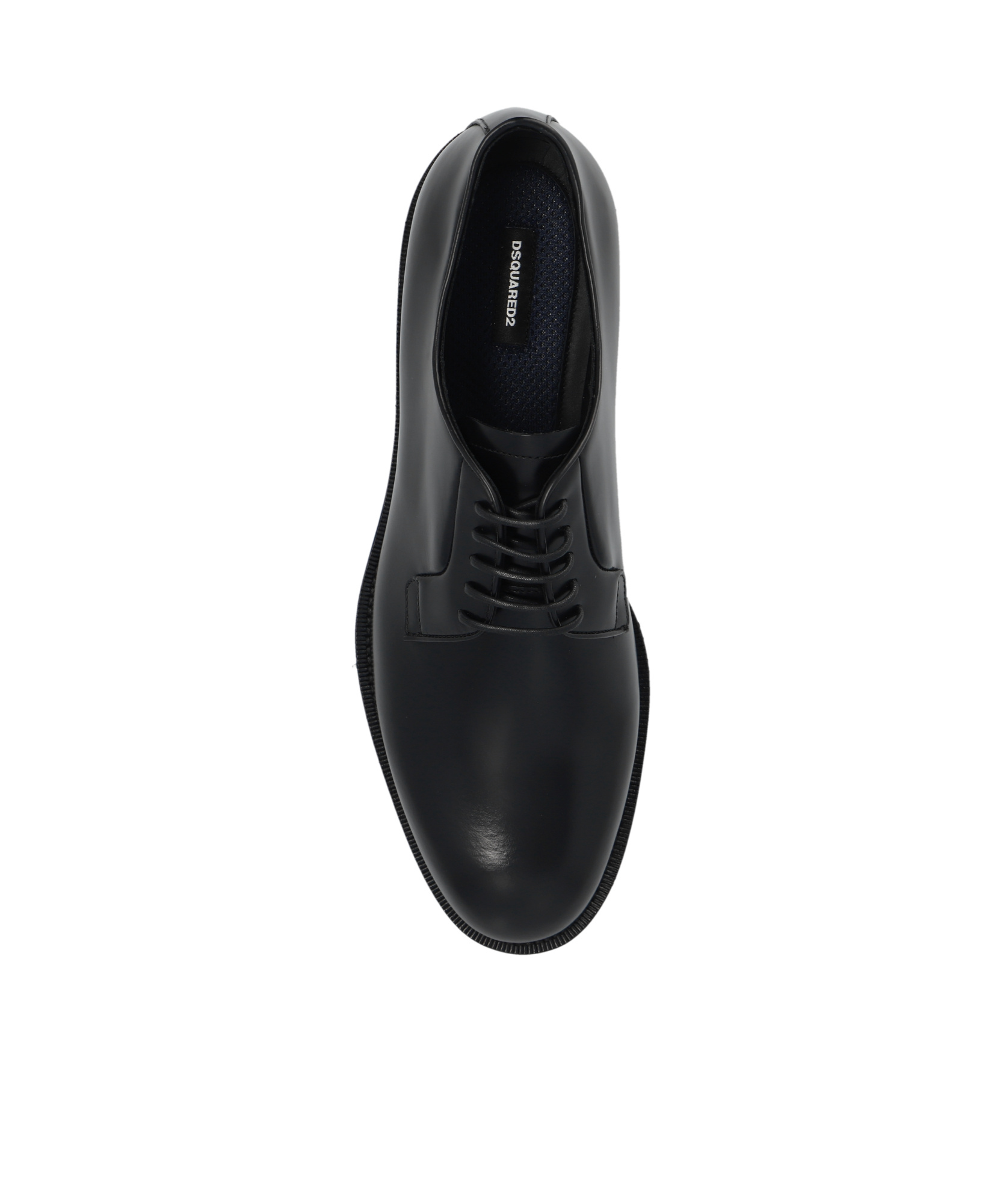 Dsquared2 Leather Derby Shoes In Black