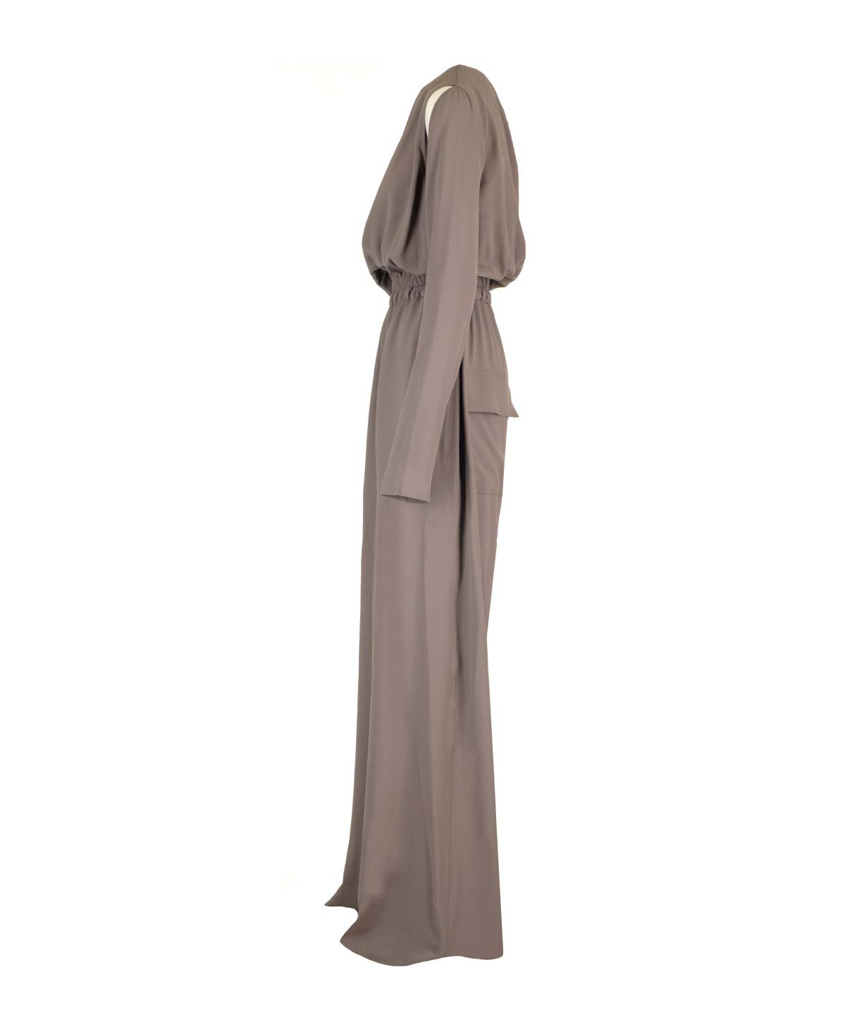 Rick Owens Athena One-shoulder Jumpsuit In Gray