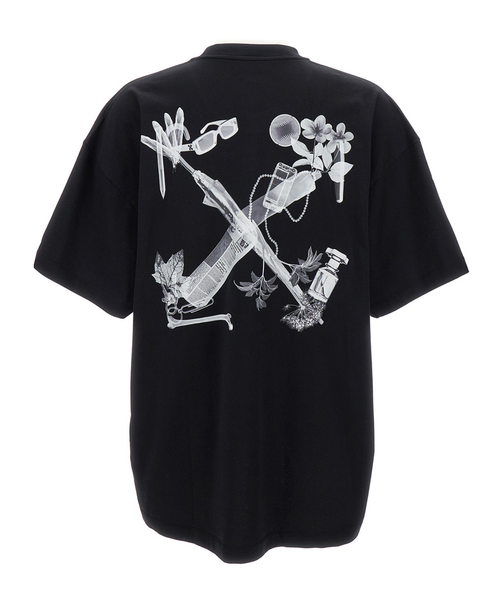Off-white Graphic Arrow Scan T-shirt With Short Sleeves In Black