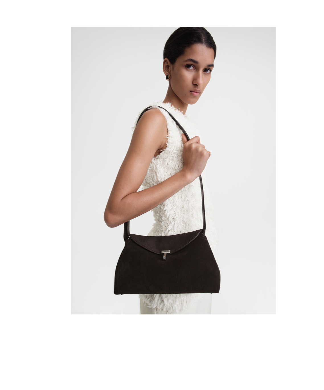 Totême T-lock Clutch Bag In Black