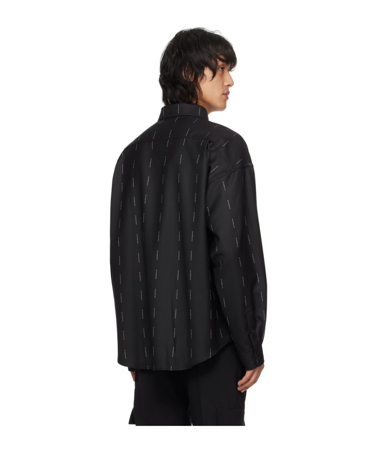 Givenchy Logo Pattern Detail Shirt In Black