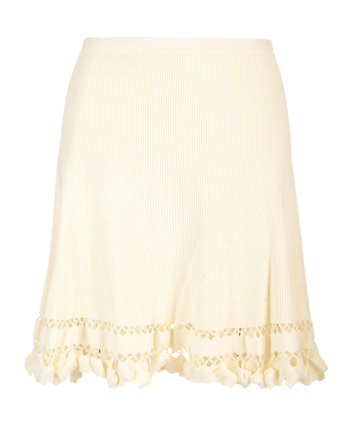 ULLA JOHNSON HOLLOWED-OUT LOTUS LEAF HALF-LENGTH SKIRT