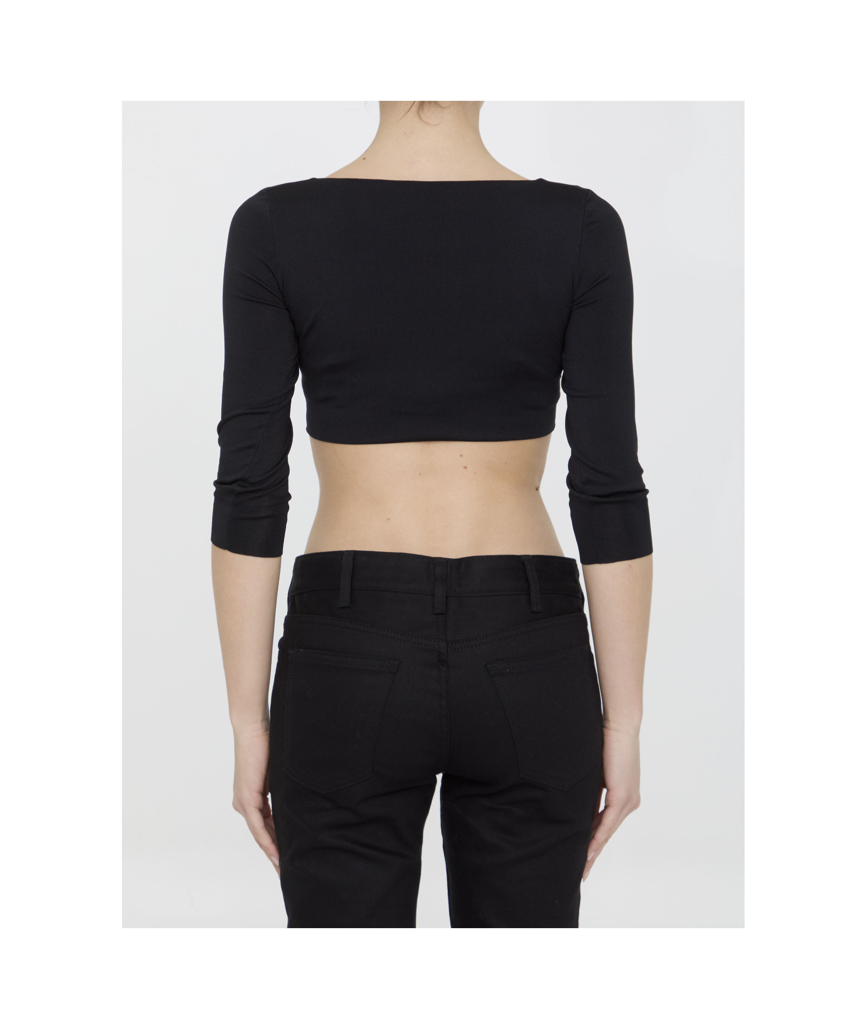 Celine Vertical Pleated Blouse In Black