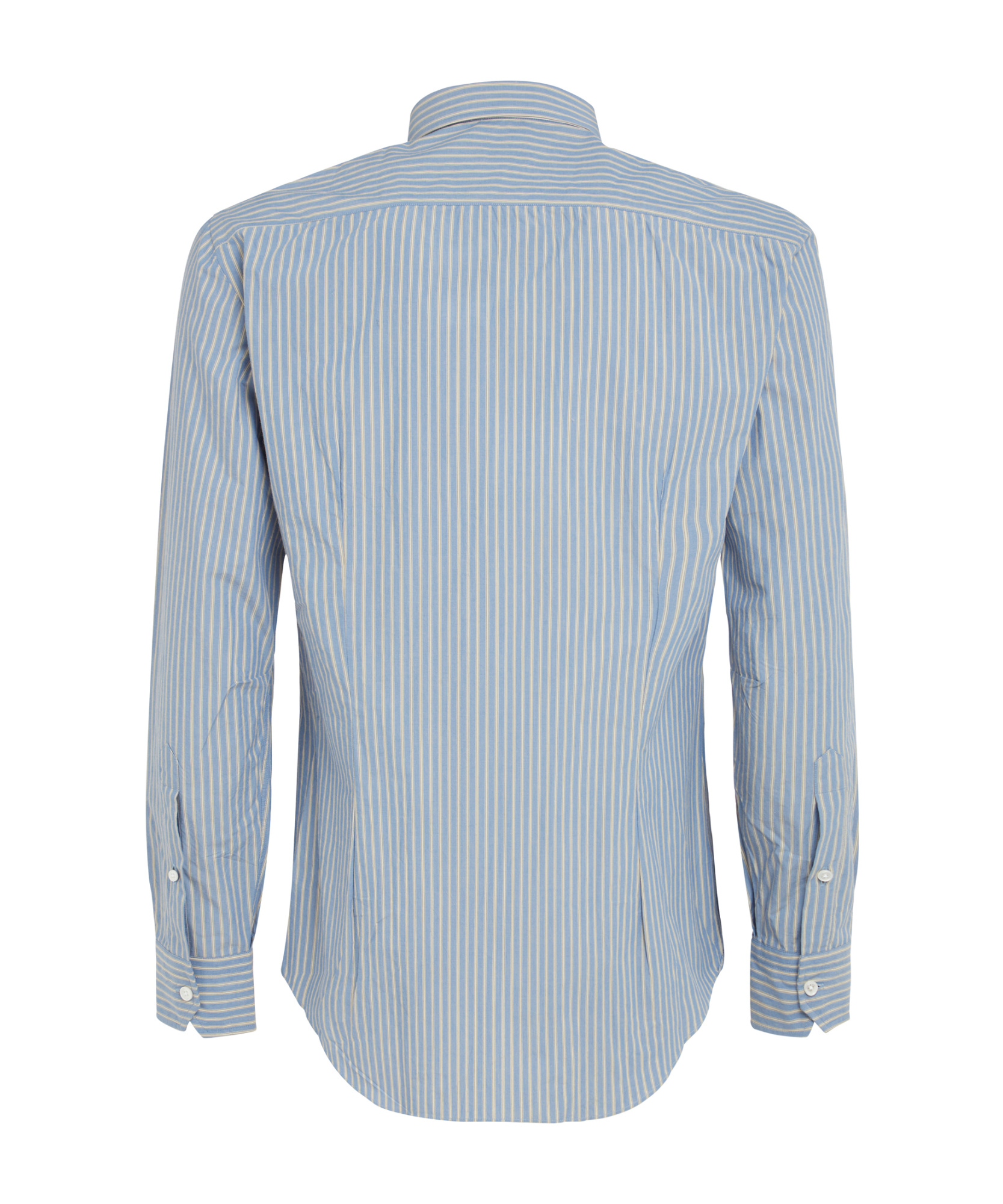 Salvatore Piccolo Striped Long-sleeved Shirt In Blue