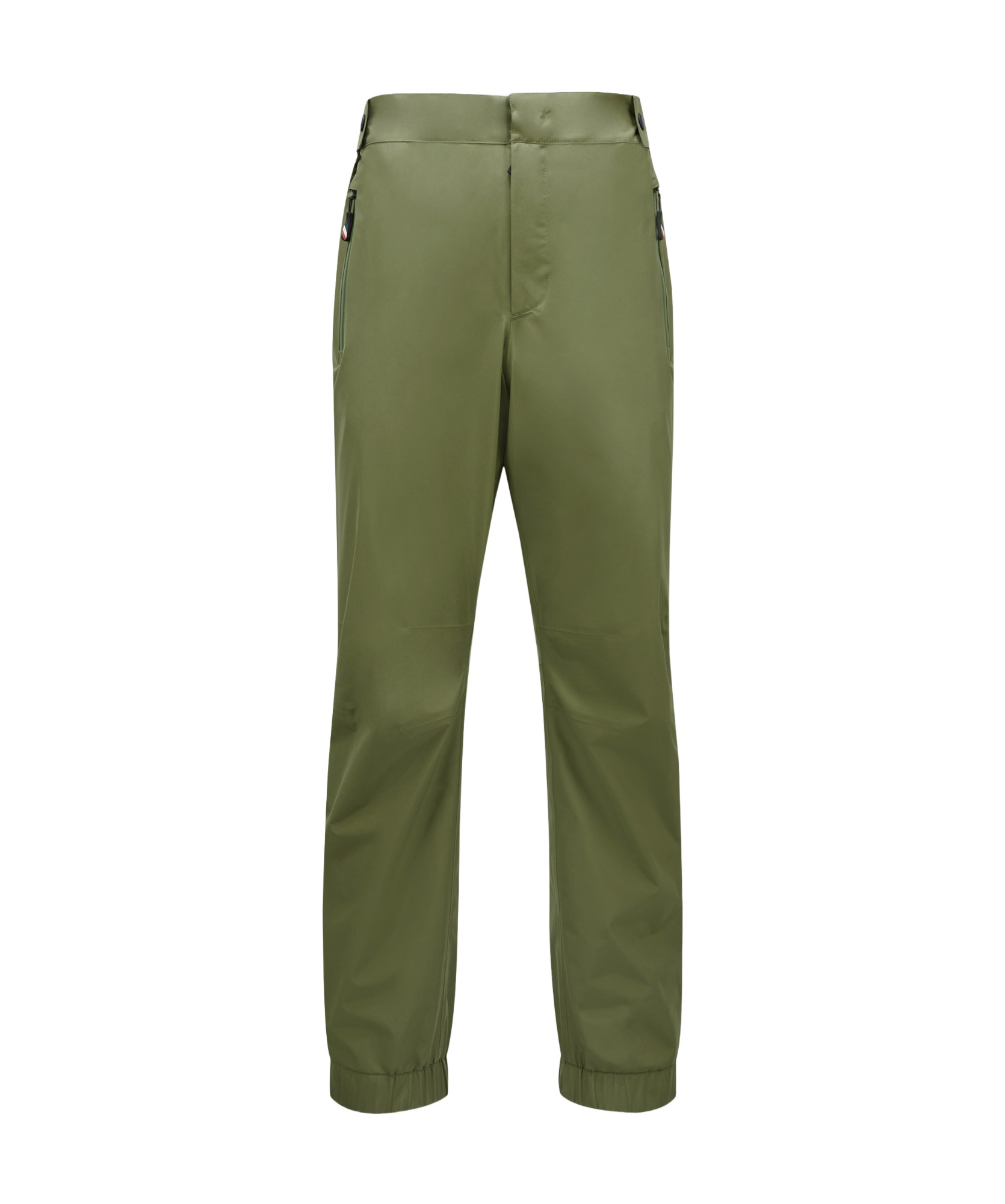 Moncler Mid-rise Tapered Performance Trousers In Green