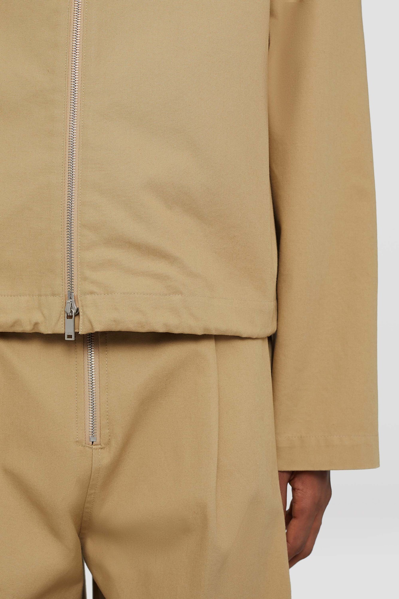Jil Sander Mustard Concealed Fastening Jacket In Nude