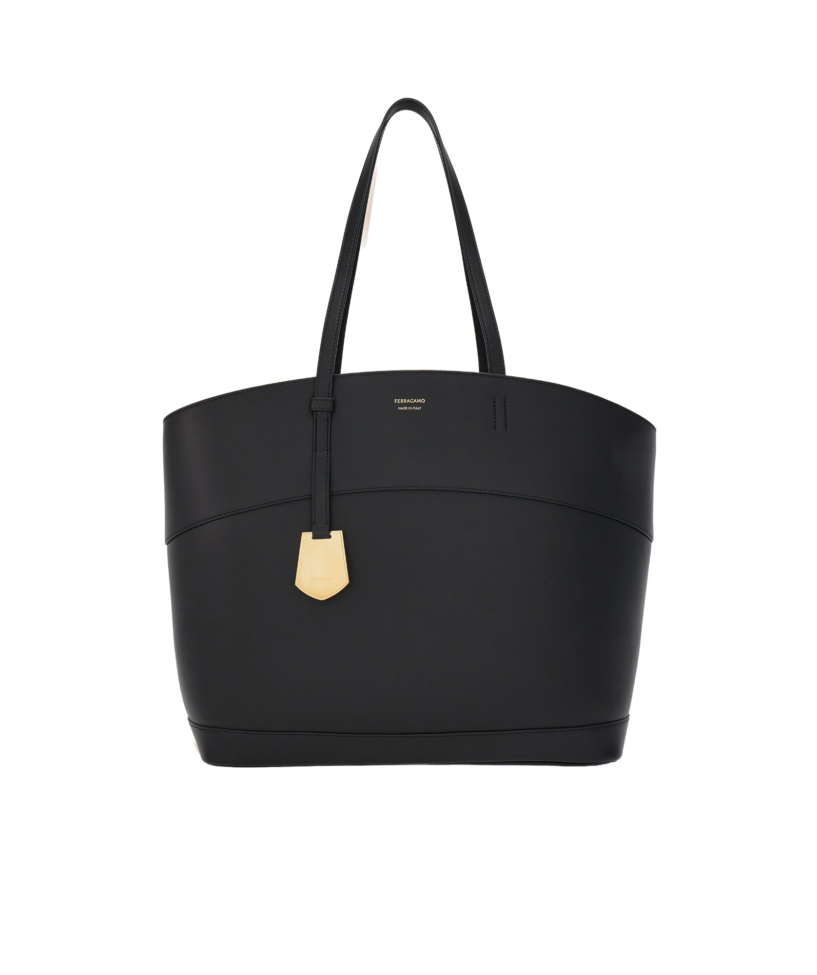 Ferragamo Salvatore Charming Logo Printed Top Handle Bag In Black
