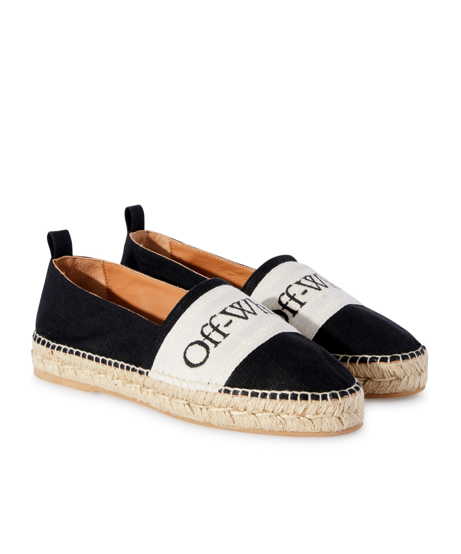 OFF-WHITE BOOKISH LOGO-BAND ESPADRILLES 