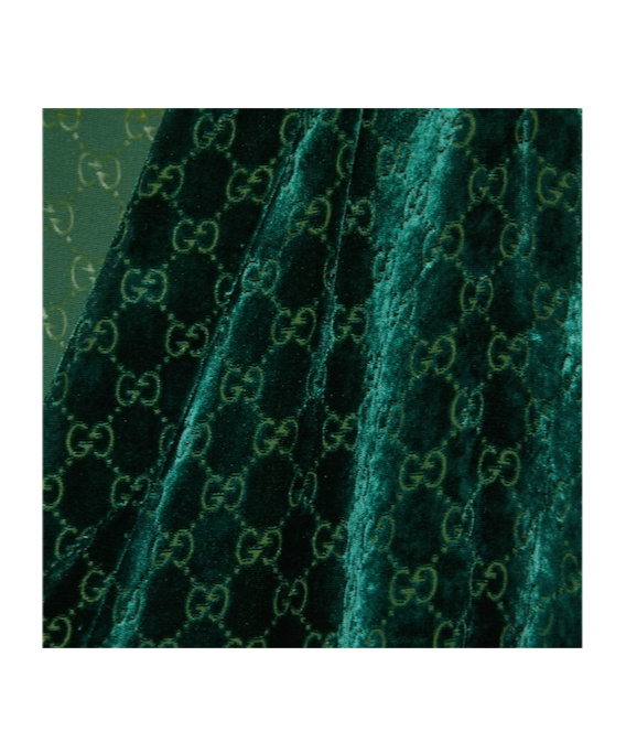 Gucci Belted Devoré-velvet Robe In Green