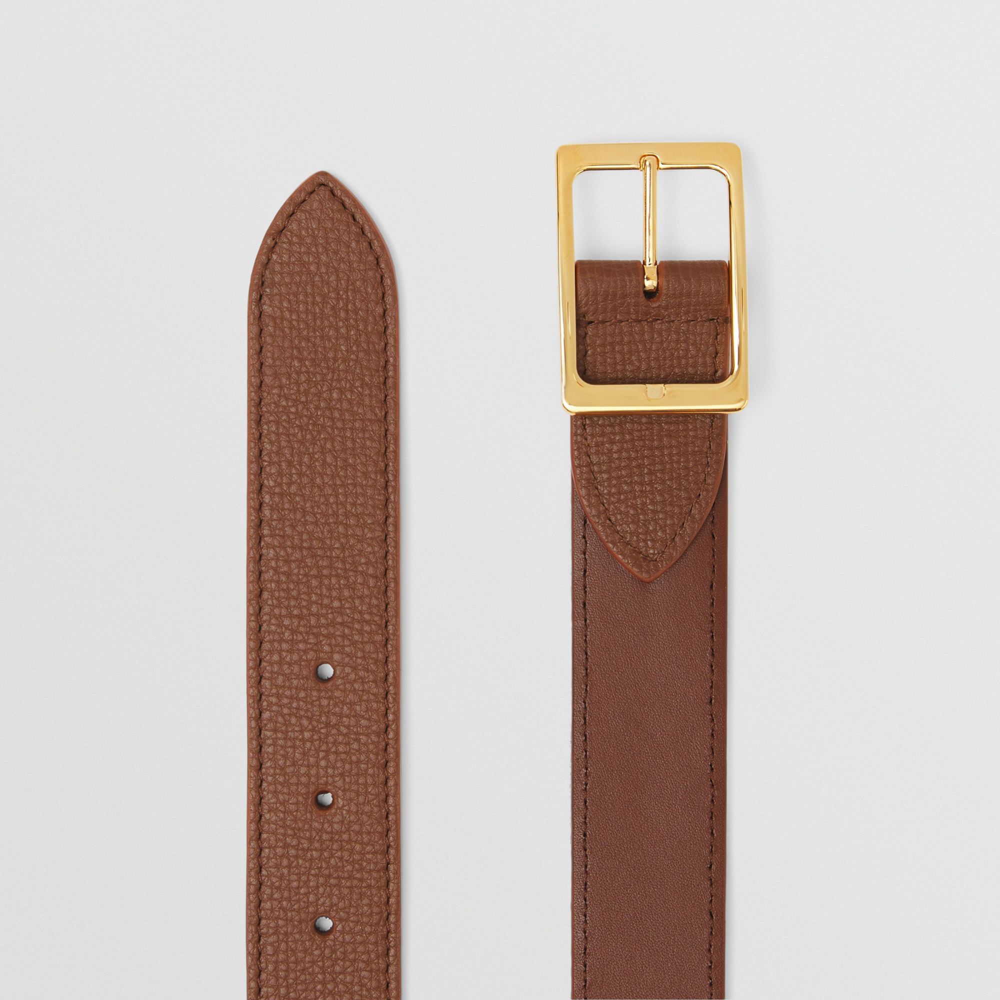 Burberry Double-sided House Checked Belt In Brown