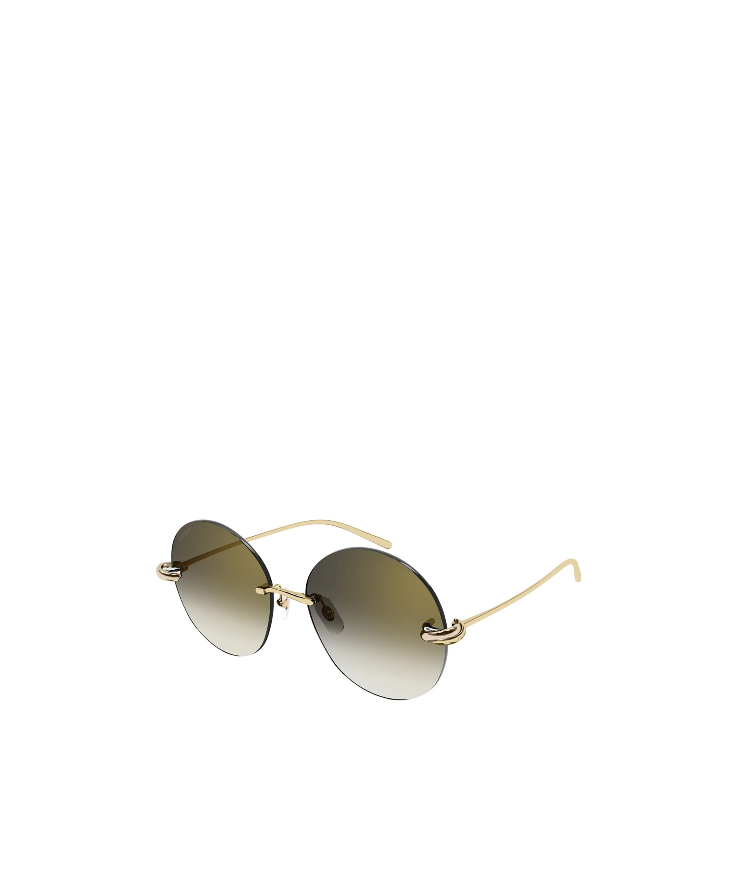 Cartier Round Frame Sunglasses In Green