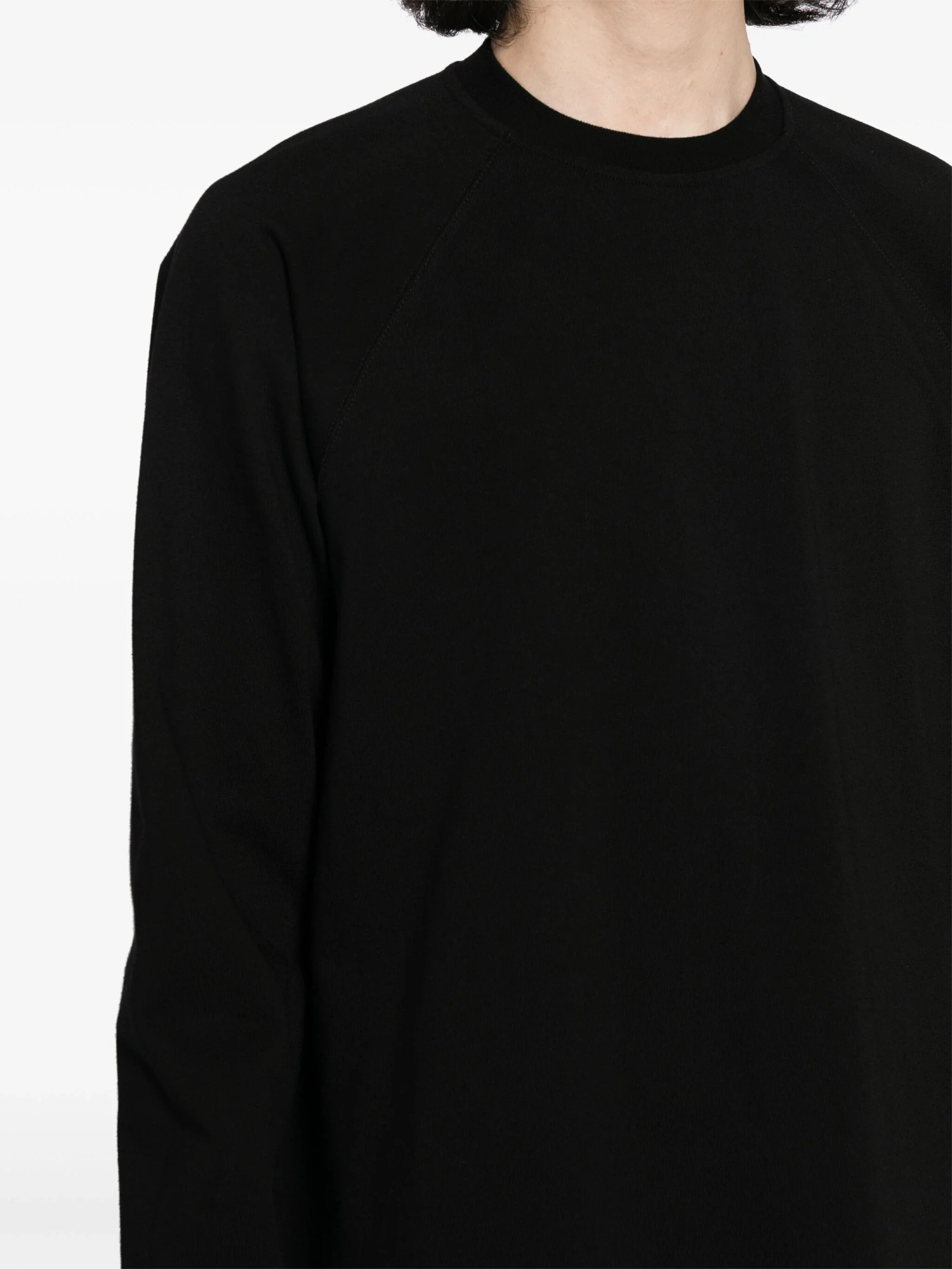 Rick Owens Long-sleeve Cotton Sweatshirt In Black