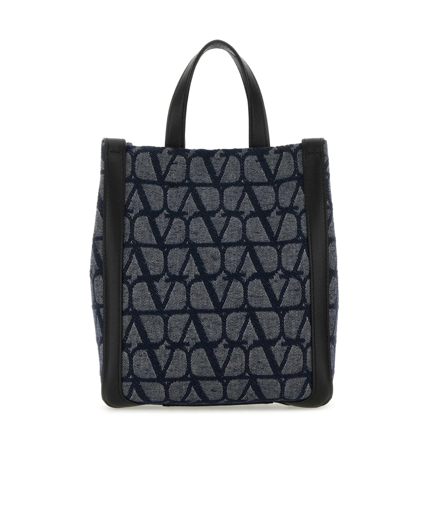 Valentino Structured Iconographe Shopping Bag In Black
