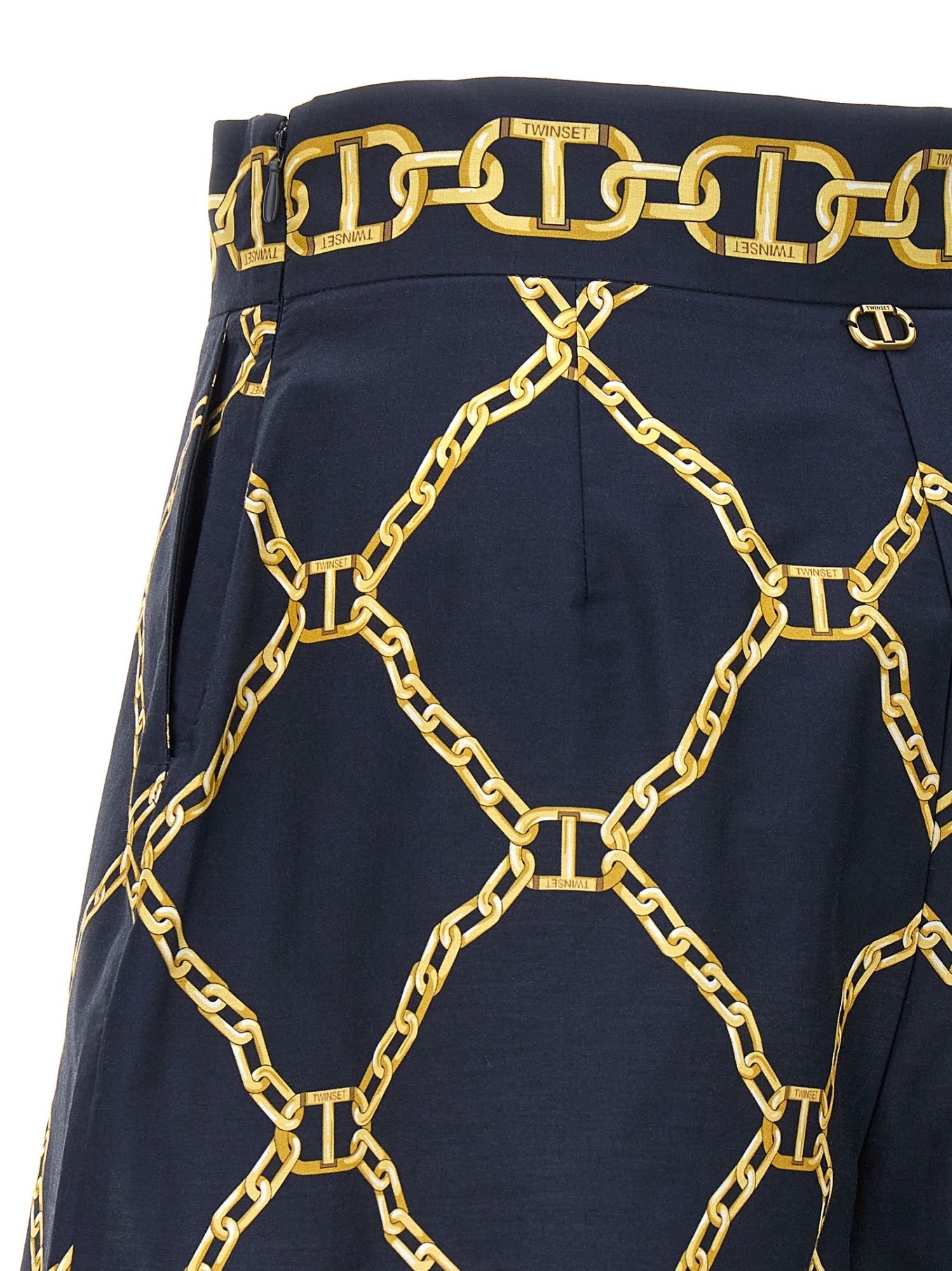 Shop Twinset Logo Logo Shorts In Black