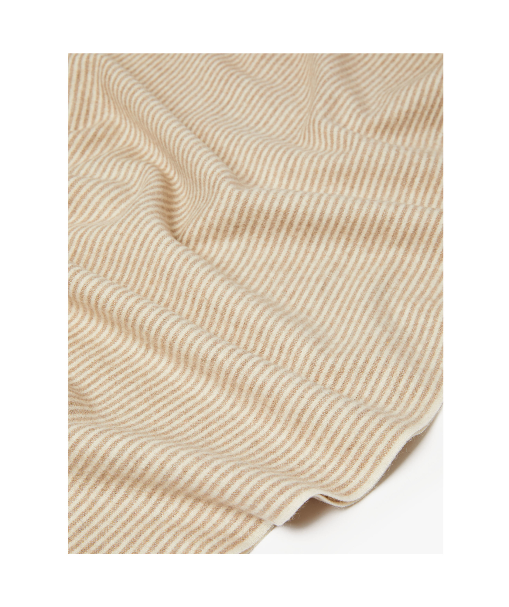 Max Mara Striped Cashmere Shawl In Nude