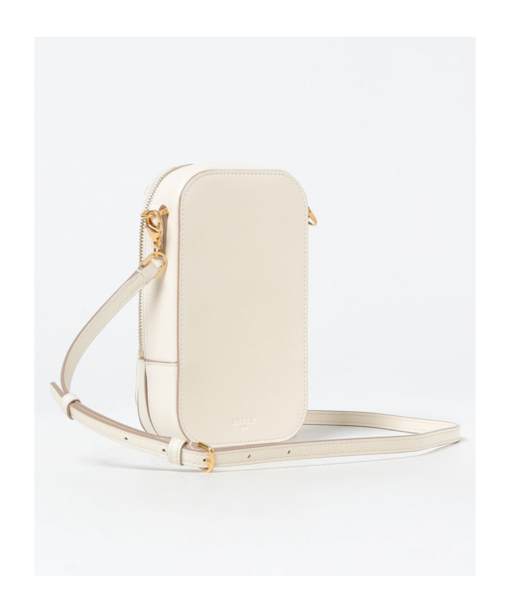 Bally Zipper Shoulder Bag In White