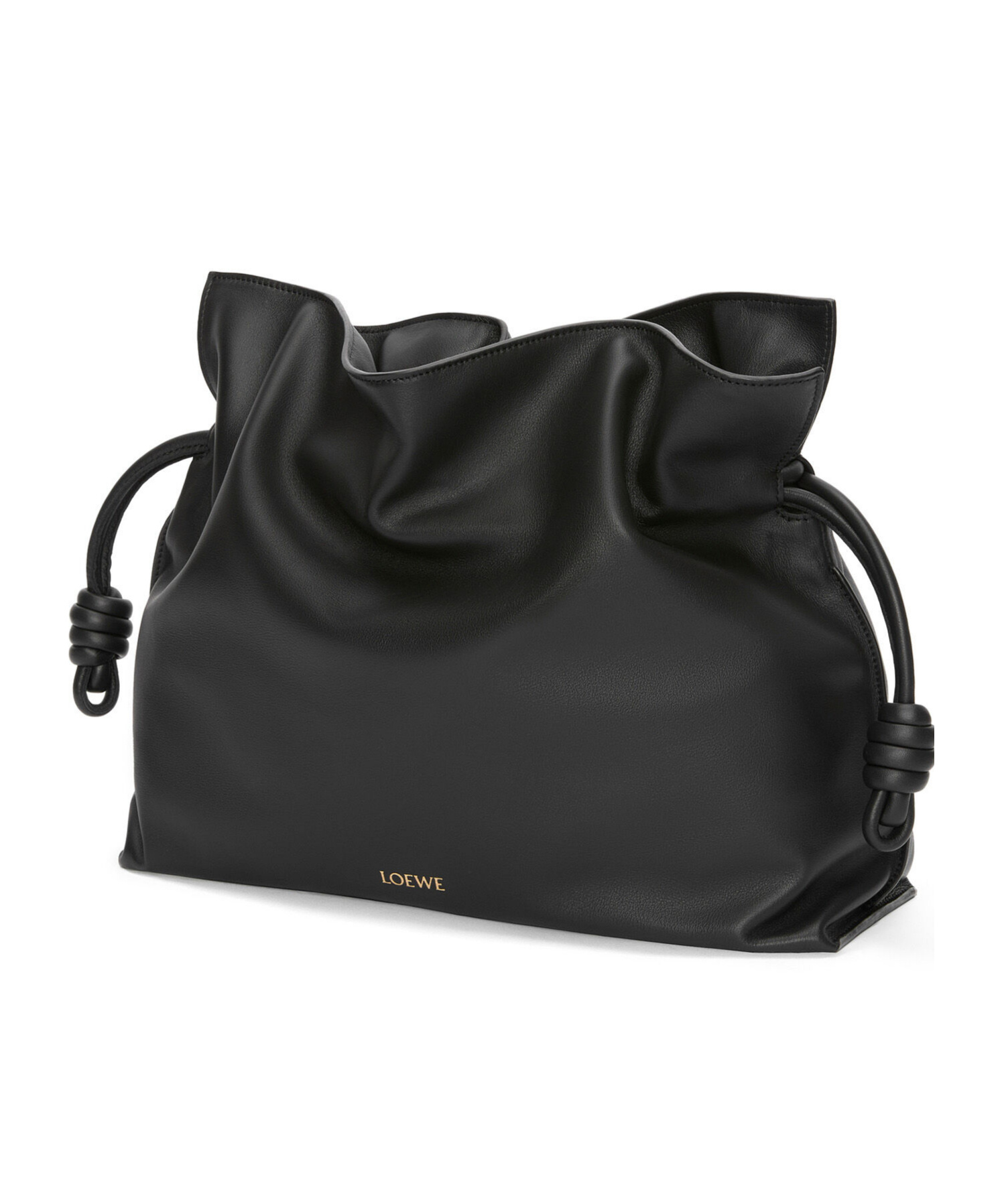 Loewe Flamenco Medium Clutch Bag In Napa Leather In Black