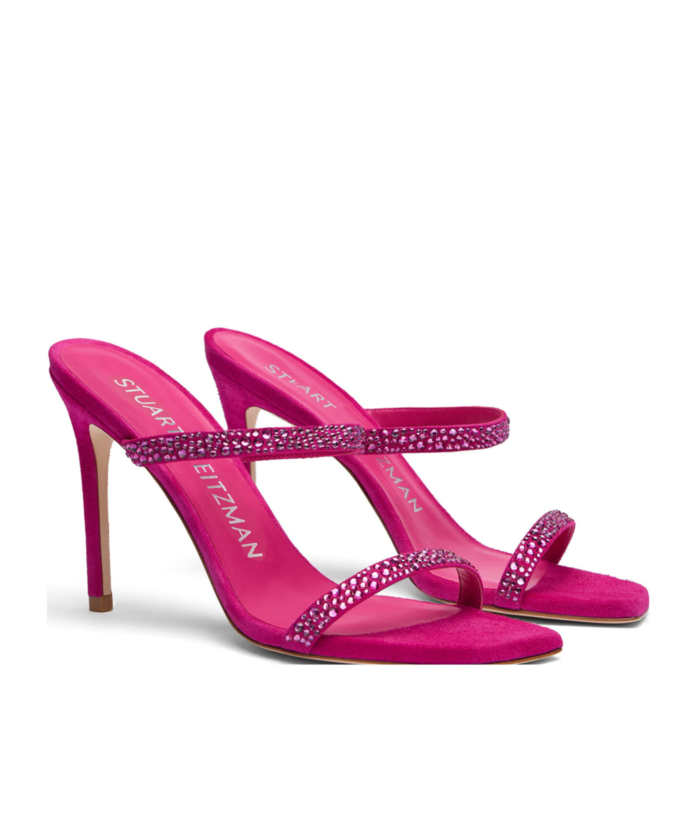 STUART WEITZMAN ALEENA ROYALE CRYSTAL HIGH-HEELED SANDALS