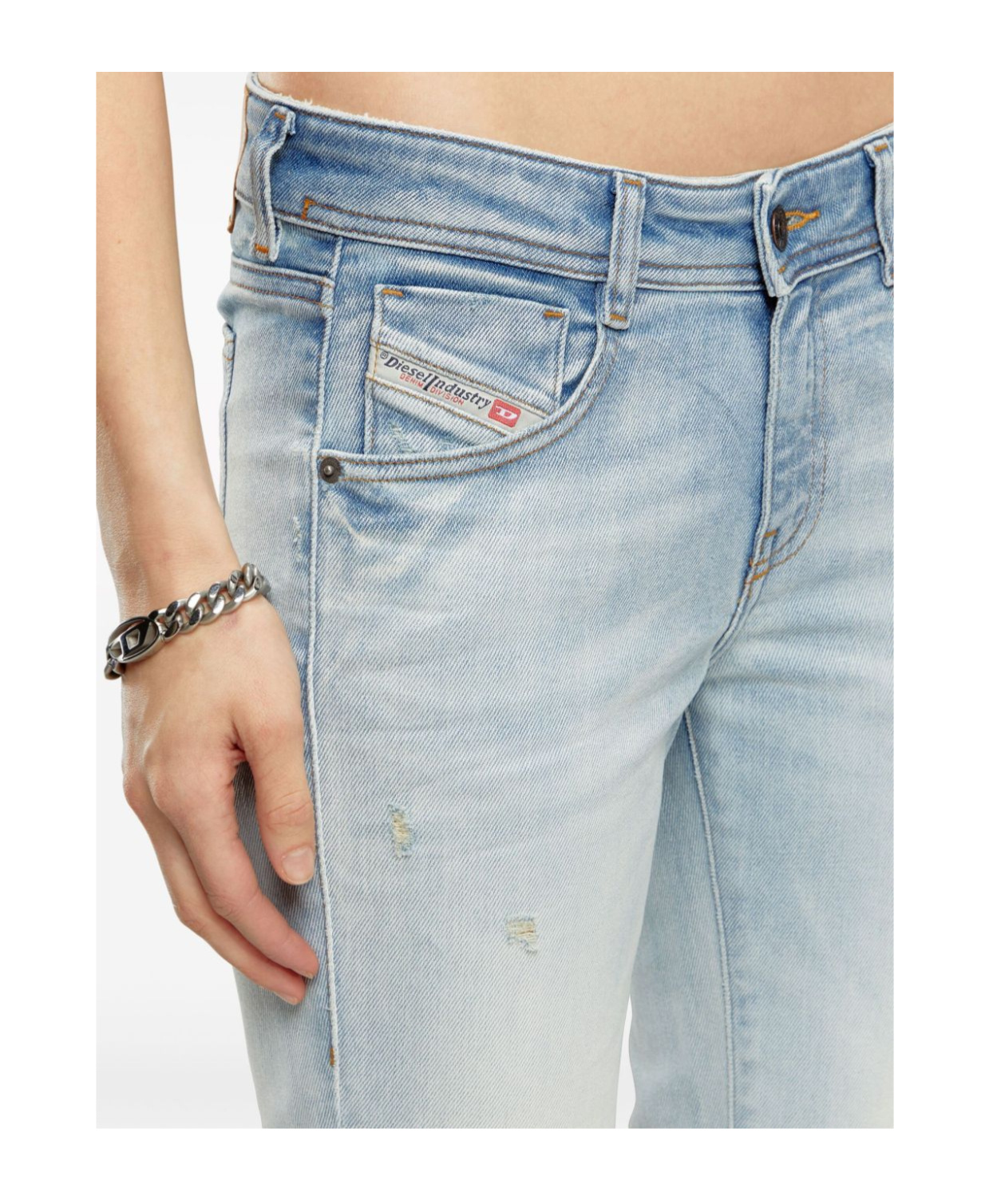 Diesel 1969 D-ebbey 09h73 Bootcut Jeans In White