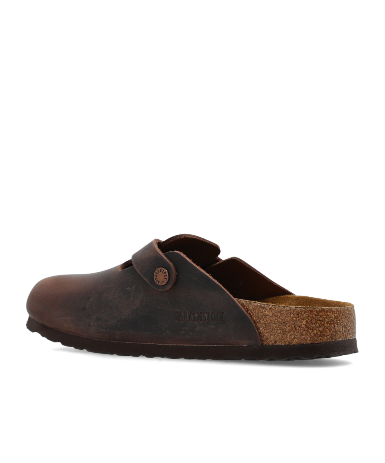Birkenstock Boston Oiled Leather Mules In Brown