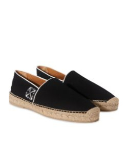 Off-white Anglette Arrow-embroidered Espadrilles In Black