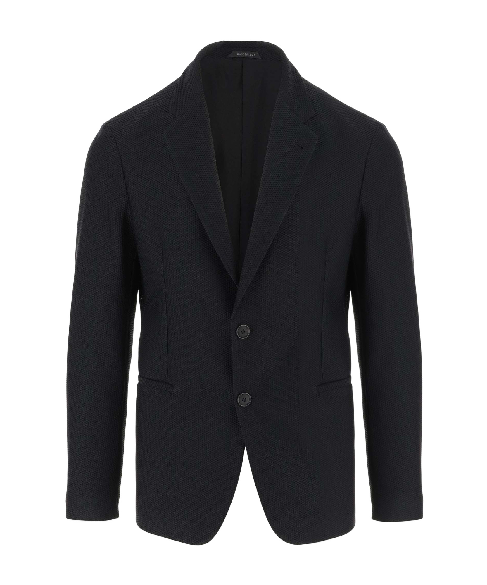 Giorgio Armani Long Sleeved Suit Jacket In Black