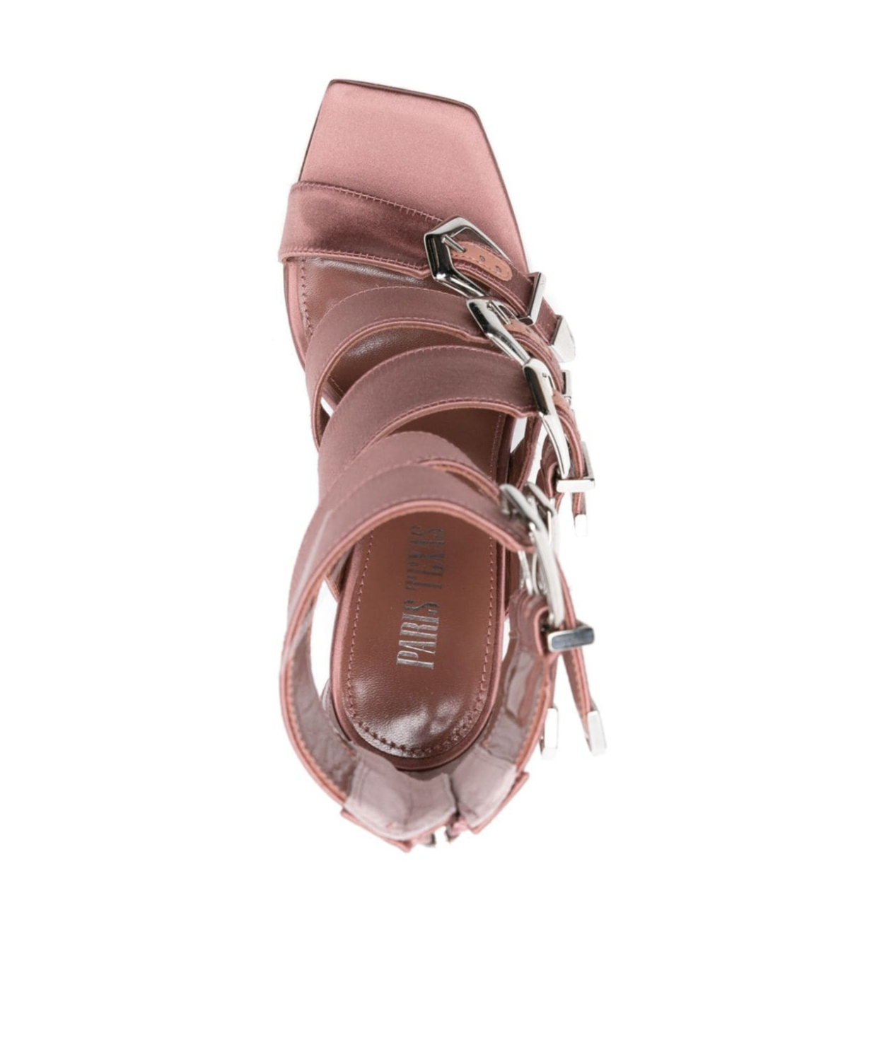 Paris Texas Satin Ursula Sandals With Buckles Heel 10 Cm In Multicolor