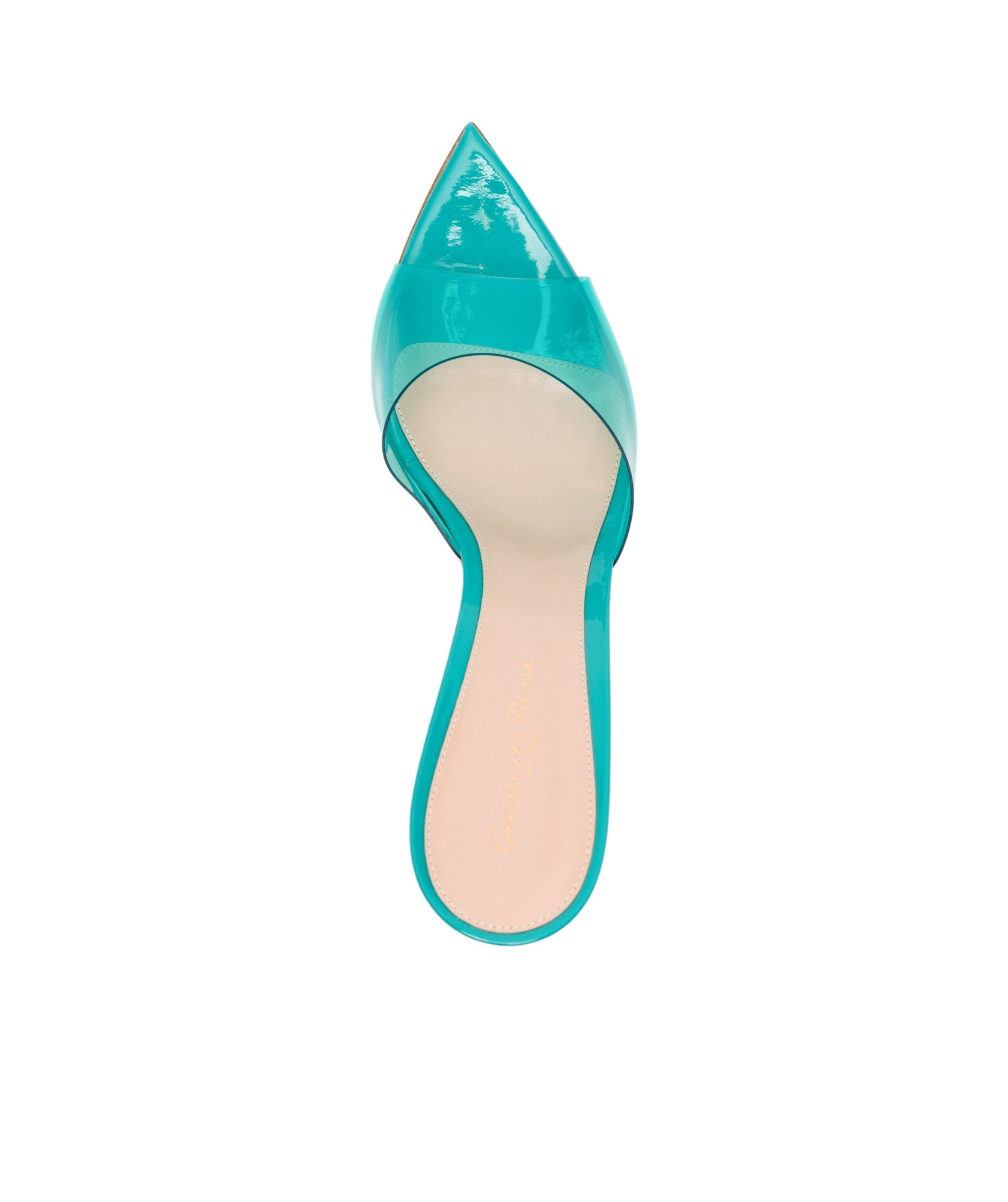 GIANVITO ROSSI ELLE 85MM TRANSPARENT-STRAP MULES 