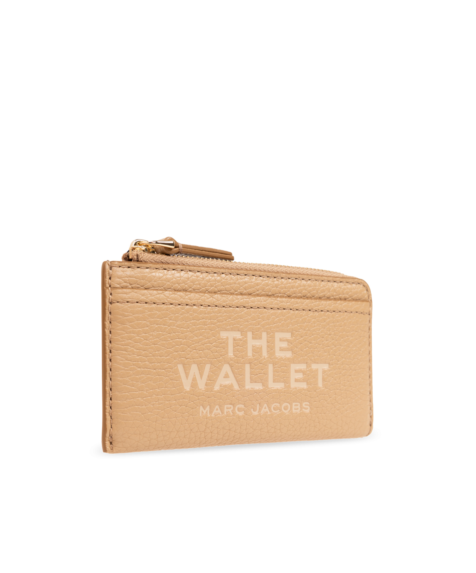 Marc Jacobs The Grained Leather Top Zip Wallet In Nude