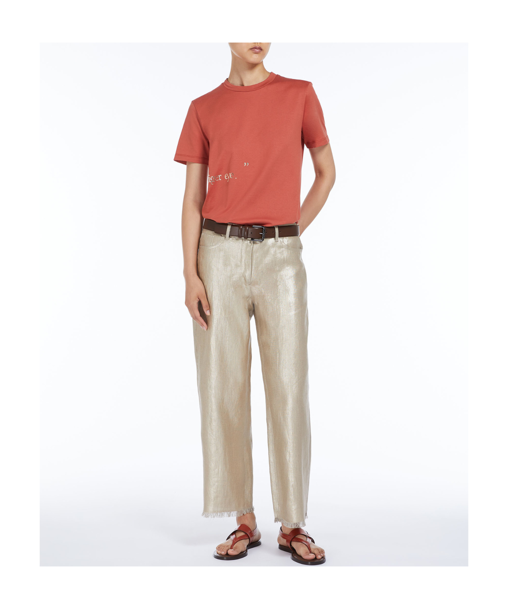 Max Mara Plain Knitted T-shirt In Red