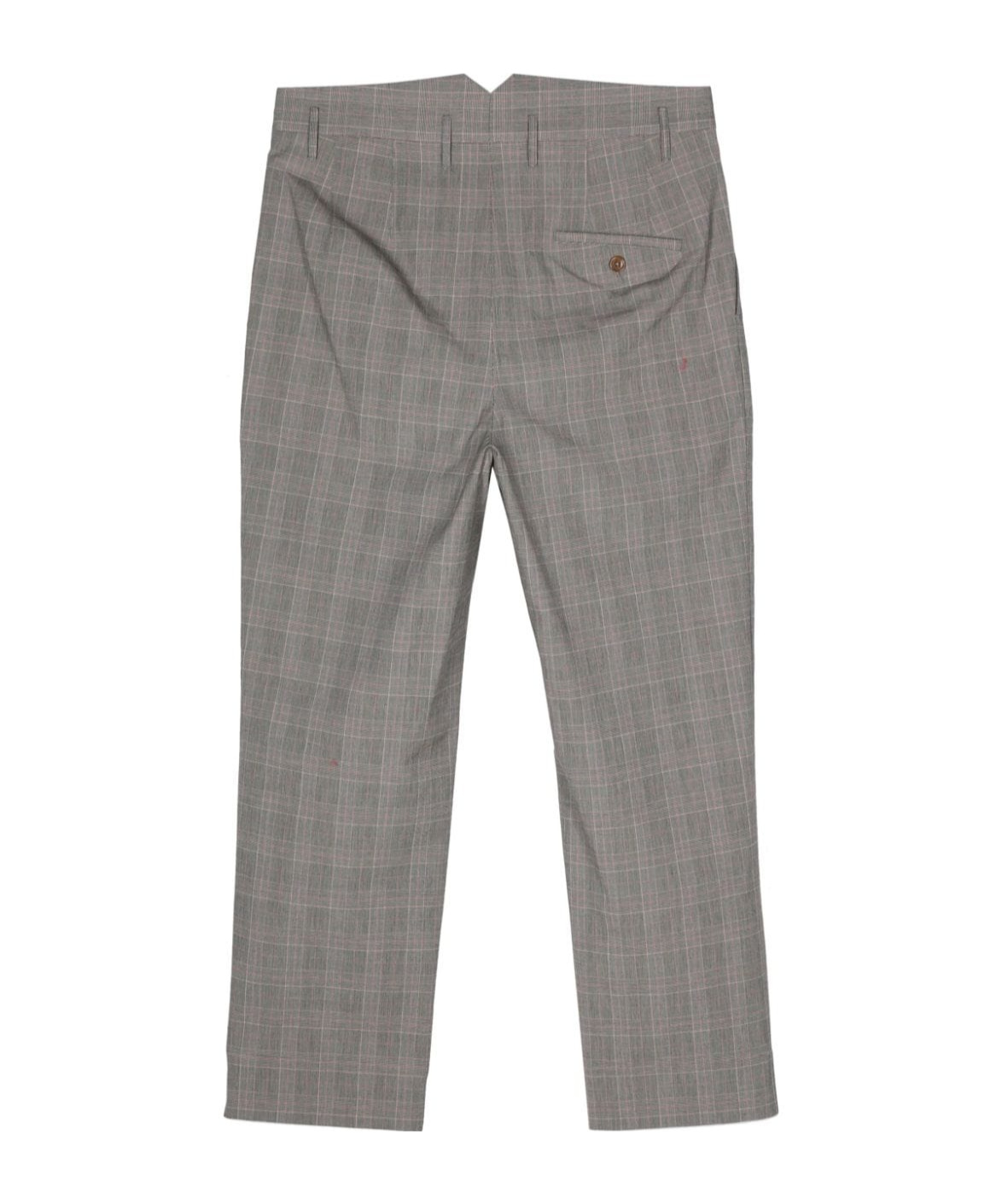 Vivienne Westwood Prince-of-wales-check Cropped Trousers In Gray