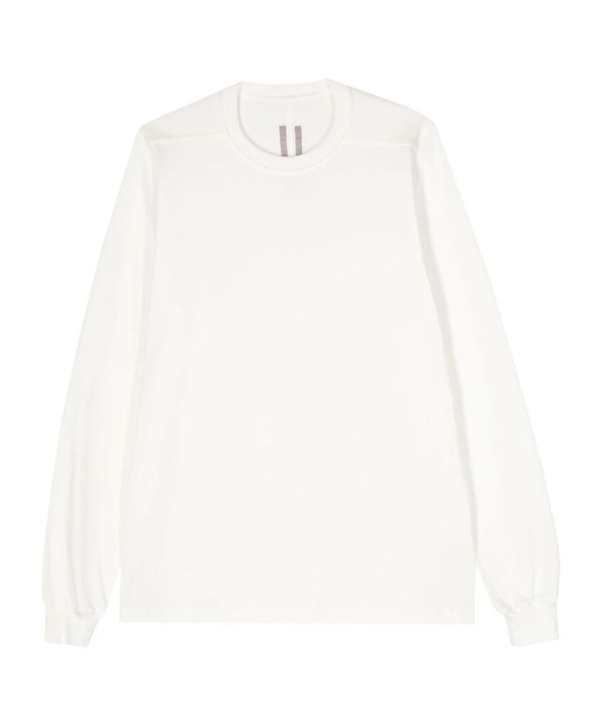 Rick Owens Seam-detail Cotton Sweatshirt In White
