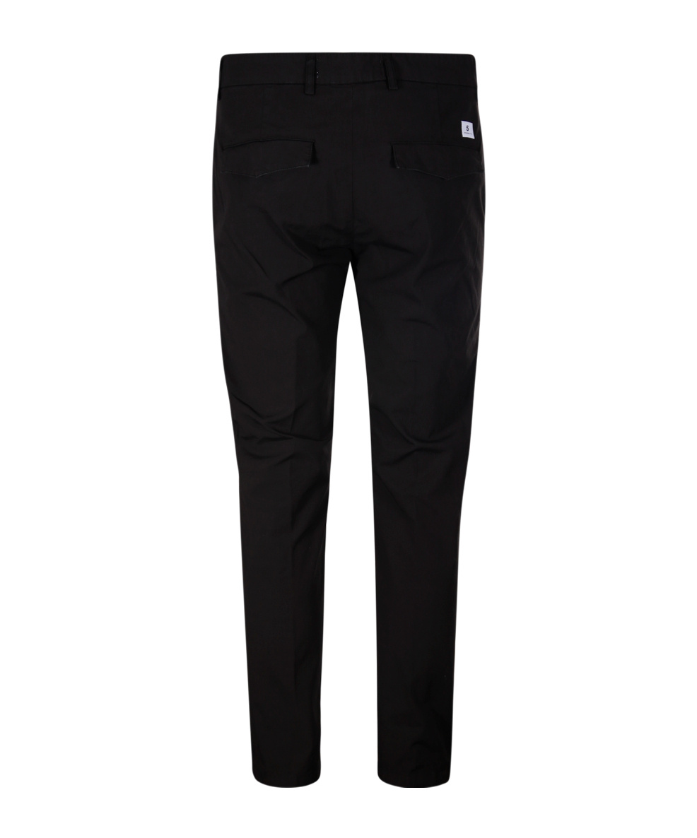 Department Five Pleated Casual Pants On The Front In Black