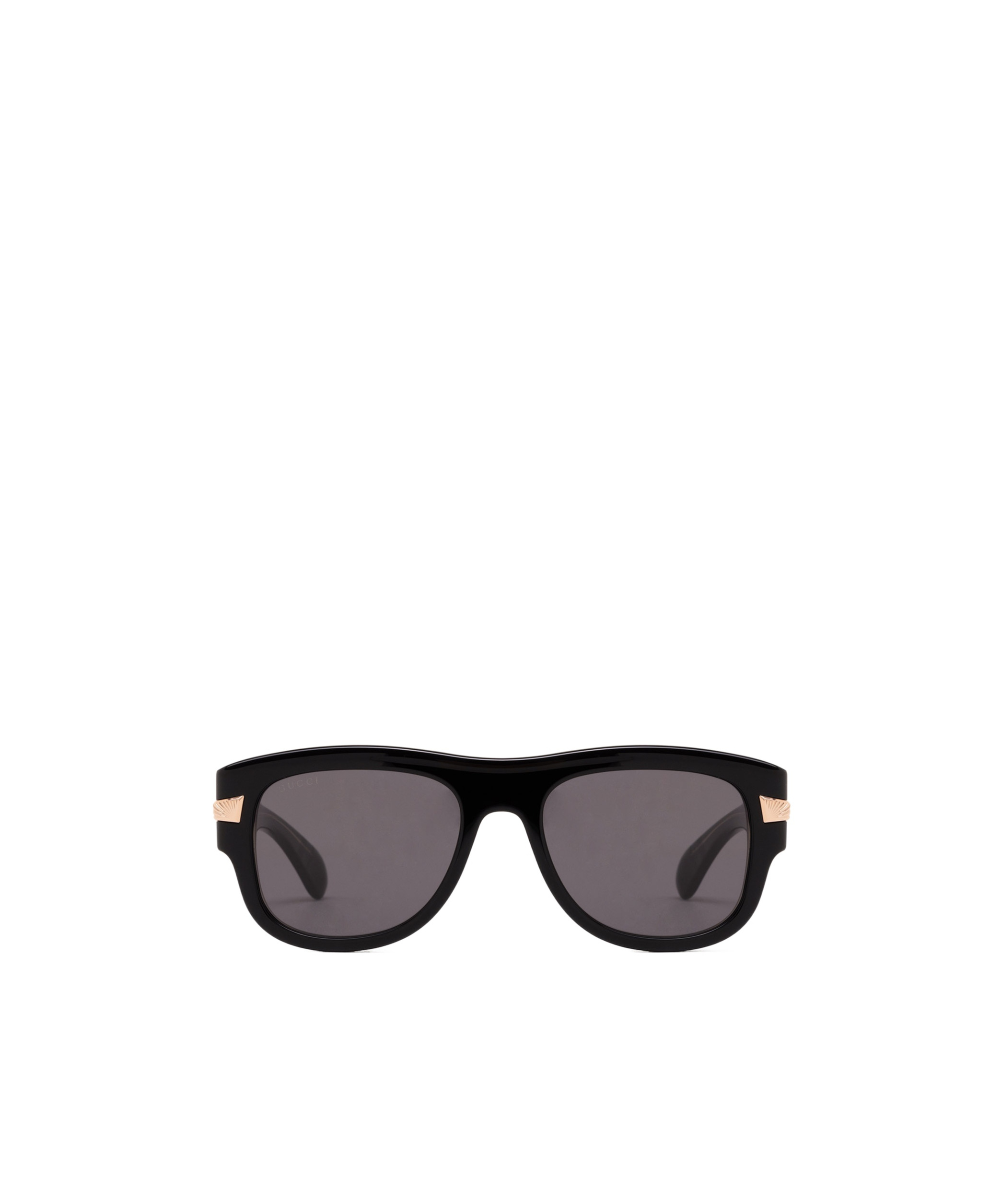 Gucci Logo-engraved Square-frame Glasses In Black