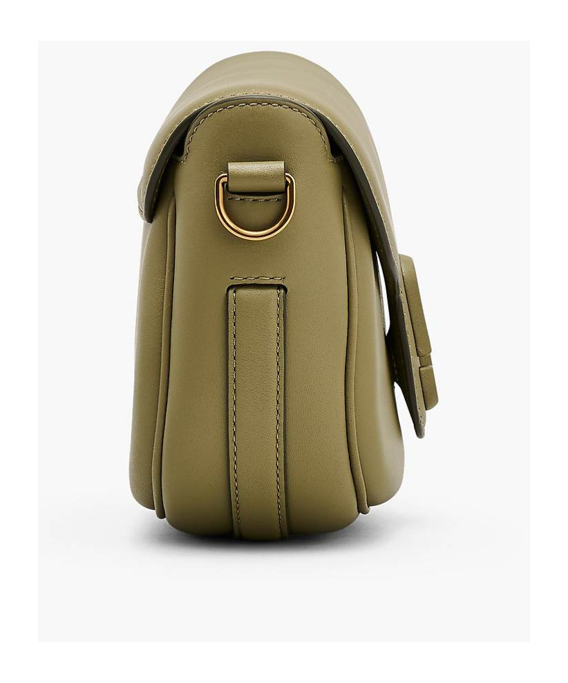 Shop Marc Jacobs The Small Saddle Foldover Top Crossbody Bag In Green