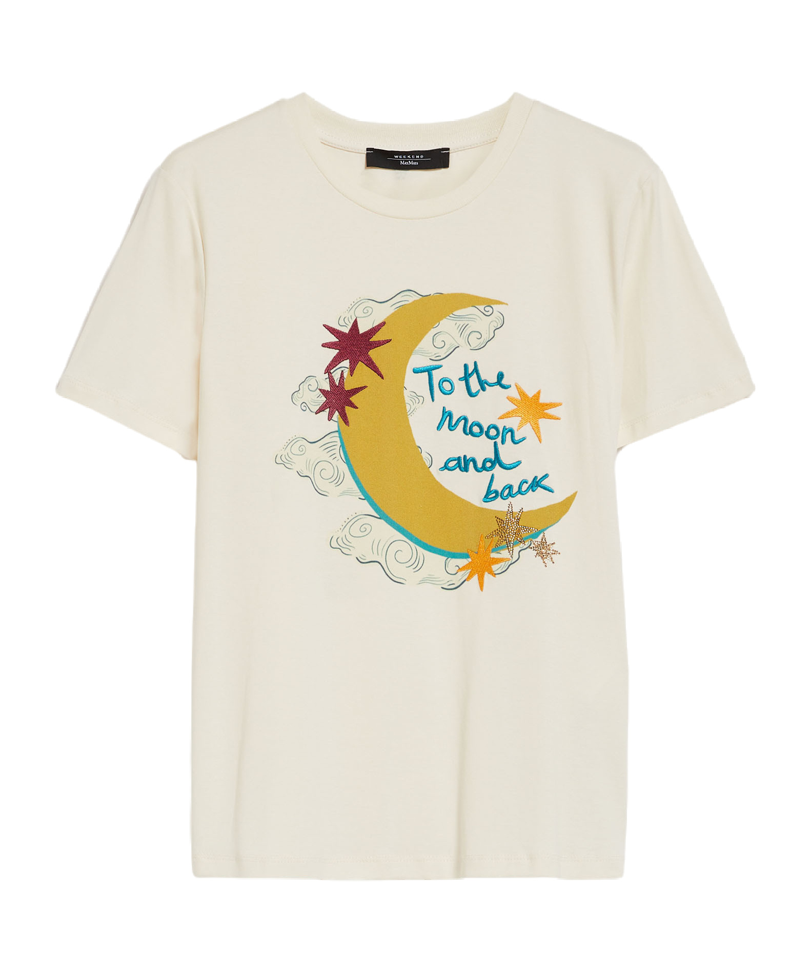 Weekend Max Mara T-shirt With Round Neck And Short Sleeves In White