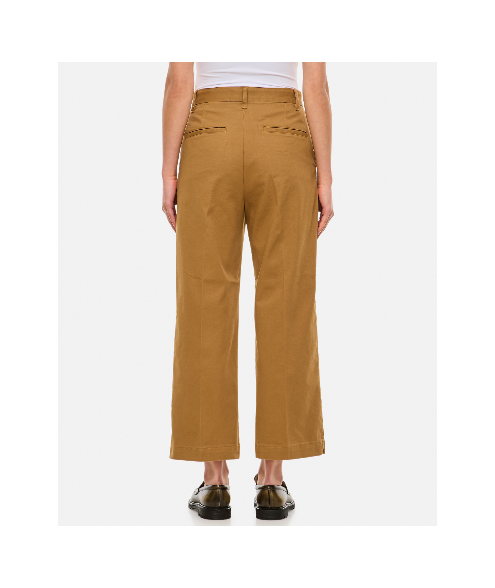 Polo Ralph Lauren High-waisted Cropped Trousers In Brown