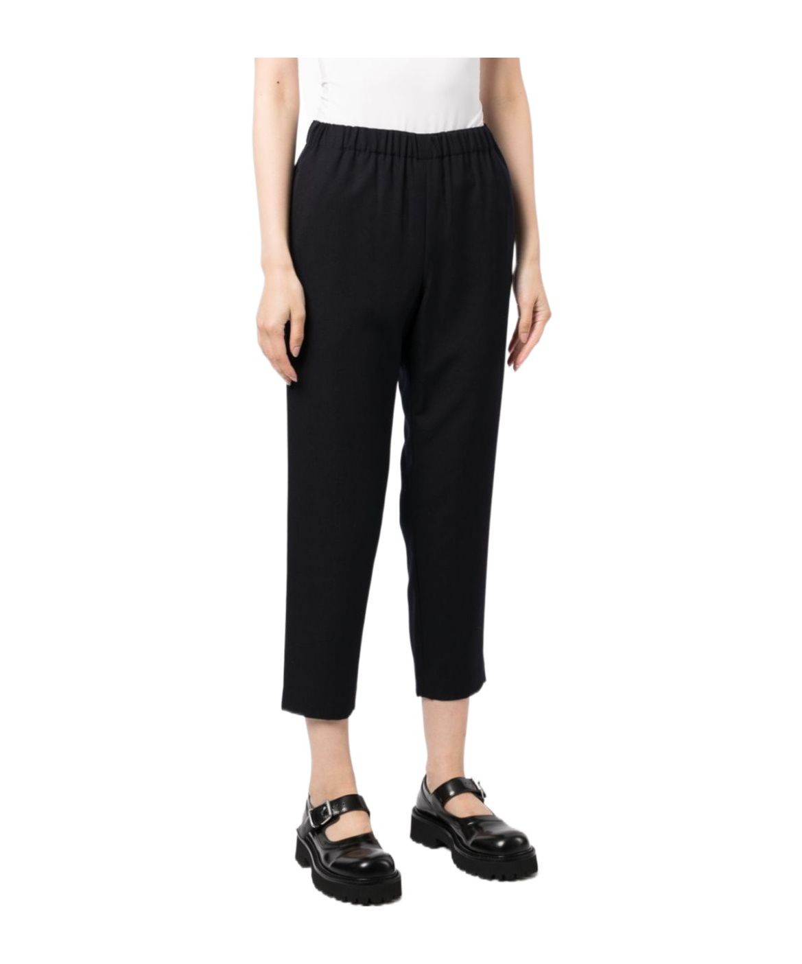 COMME DES GARÇONS WOOL CROPPED TROUSERS 