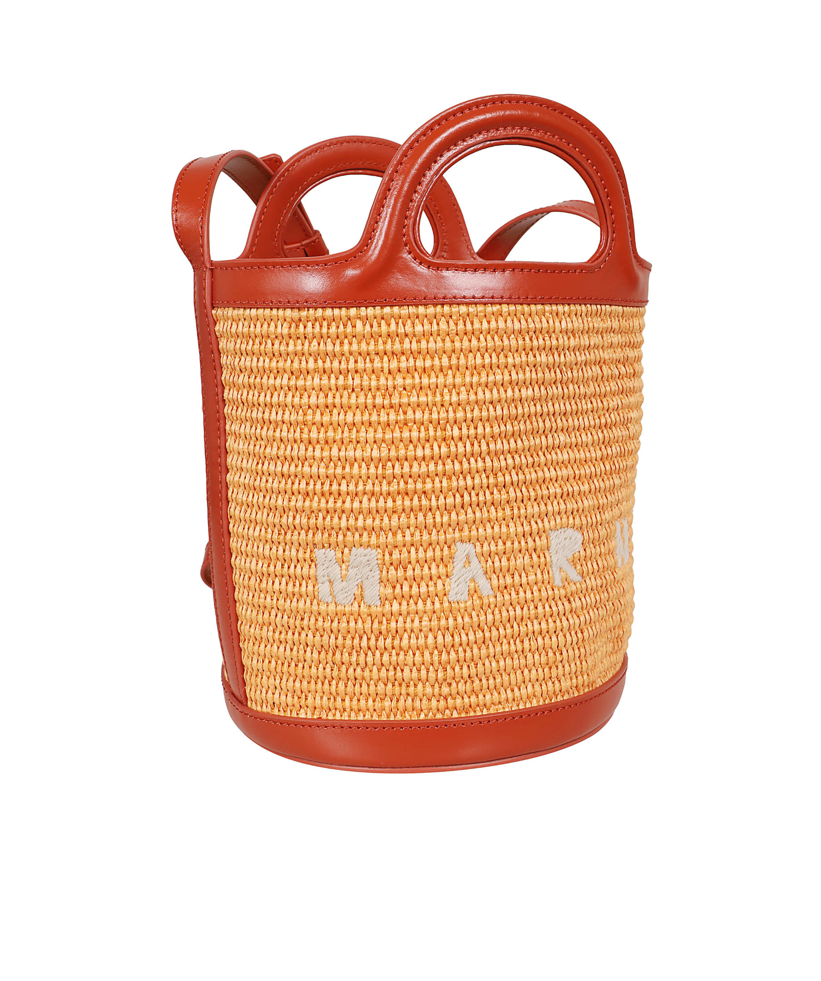 Marni Versatile Circular Handle Shoulder Bag In Nude