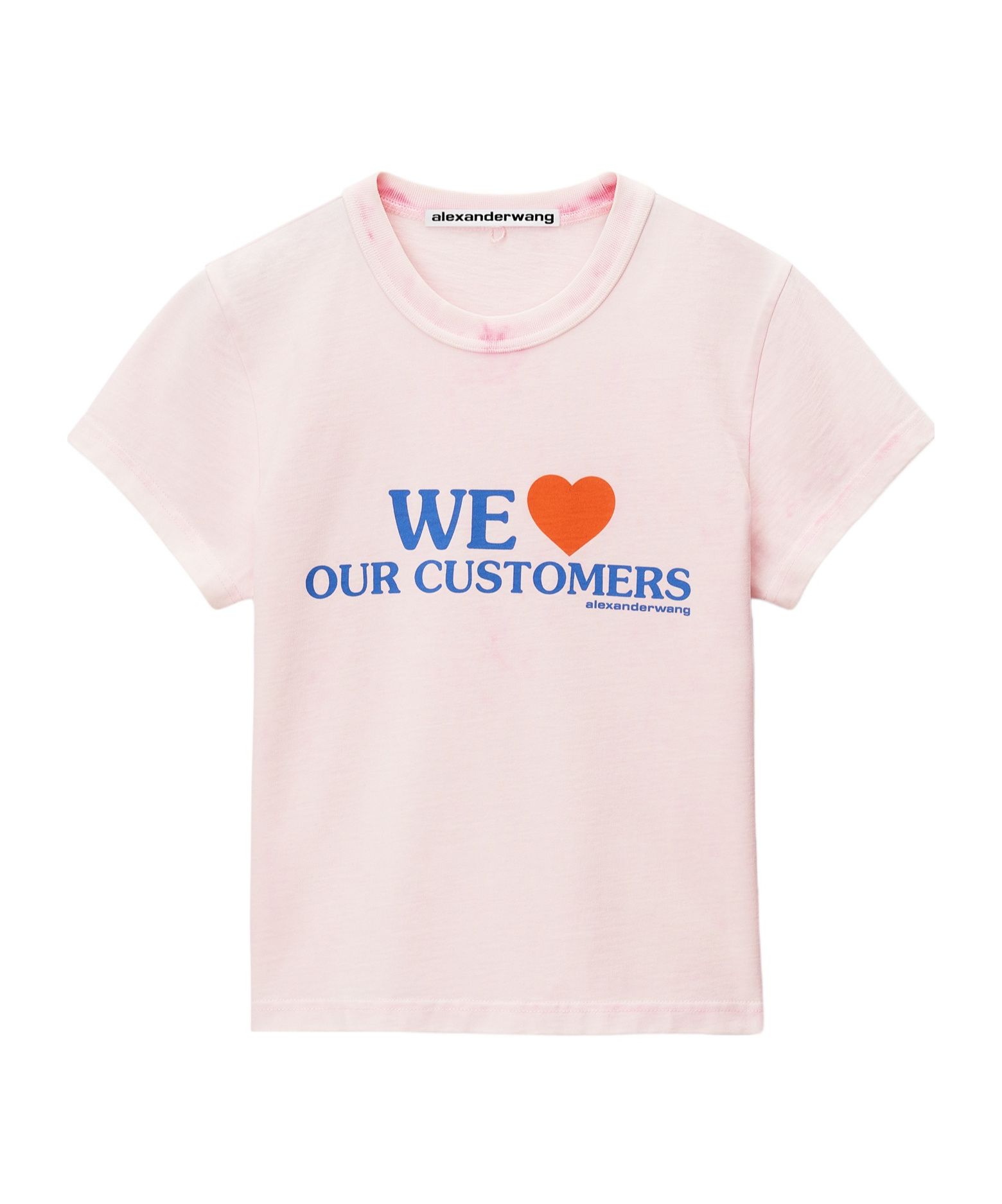 ALEXANDER WANG ALEXANDER WANG LOVE OUR CUSTOMERS SHRUNKEN T-SHIRT