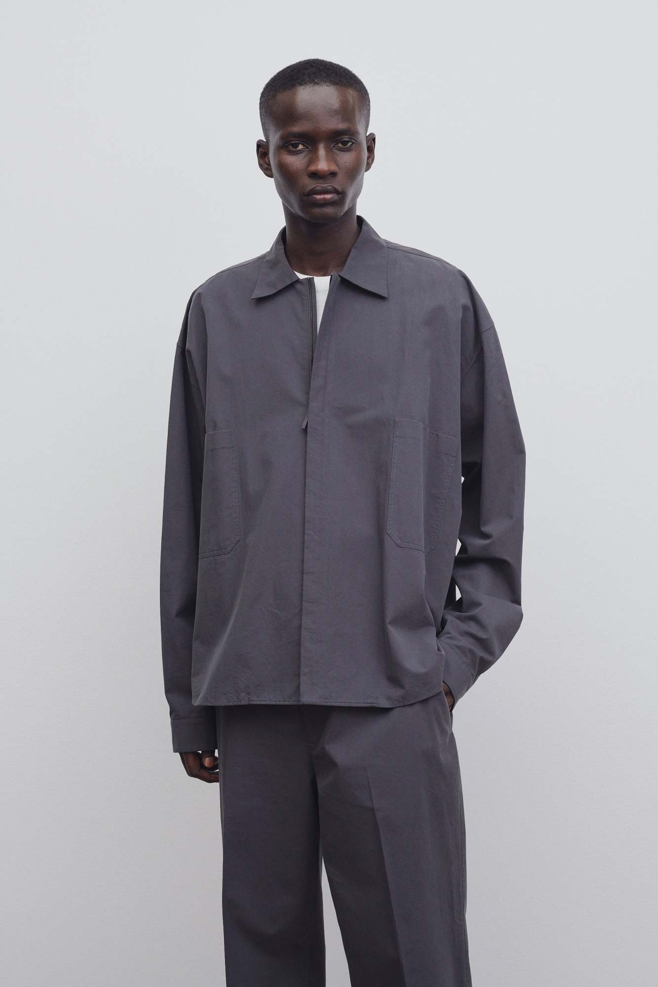 The Row Lapel Casual Jacket In Black