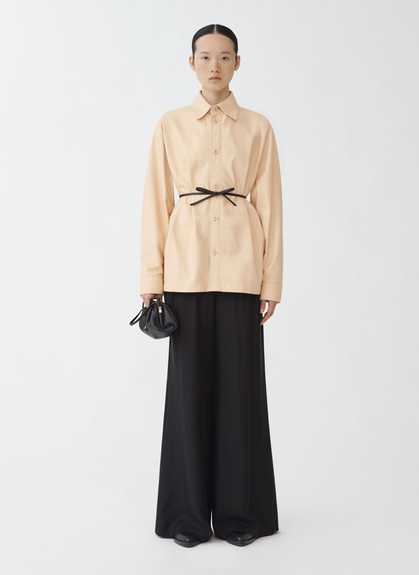 Fabiana Filippi Twill Wide-legged Casual Pants In Black