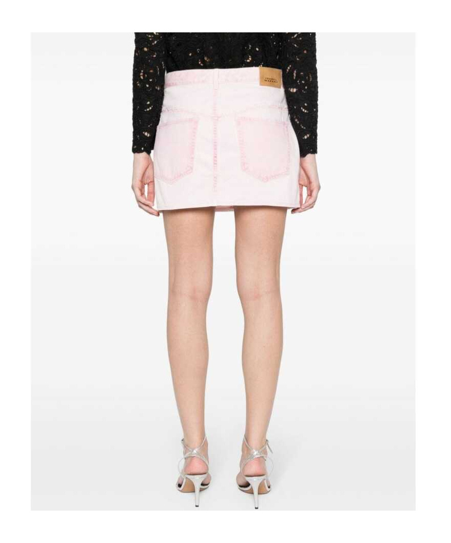ISABEL MARANT FRINGED DENIM SKIRT