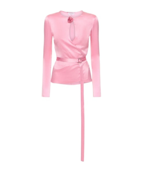 Blumarine Floral Blouse In Pink